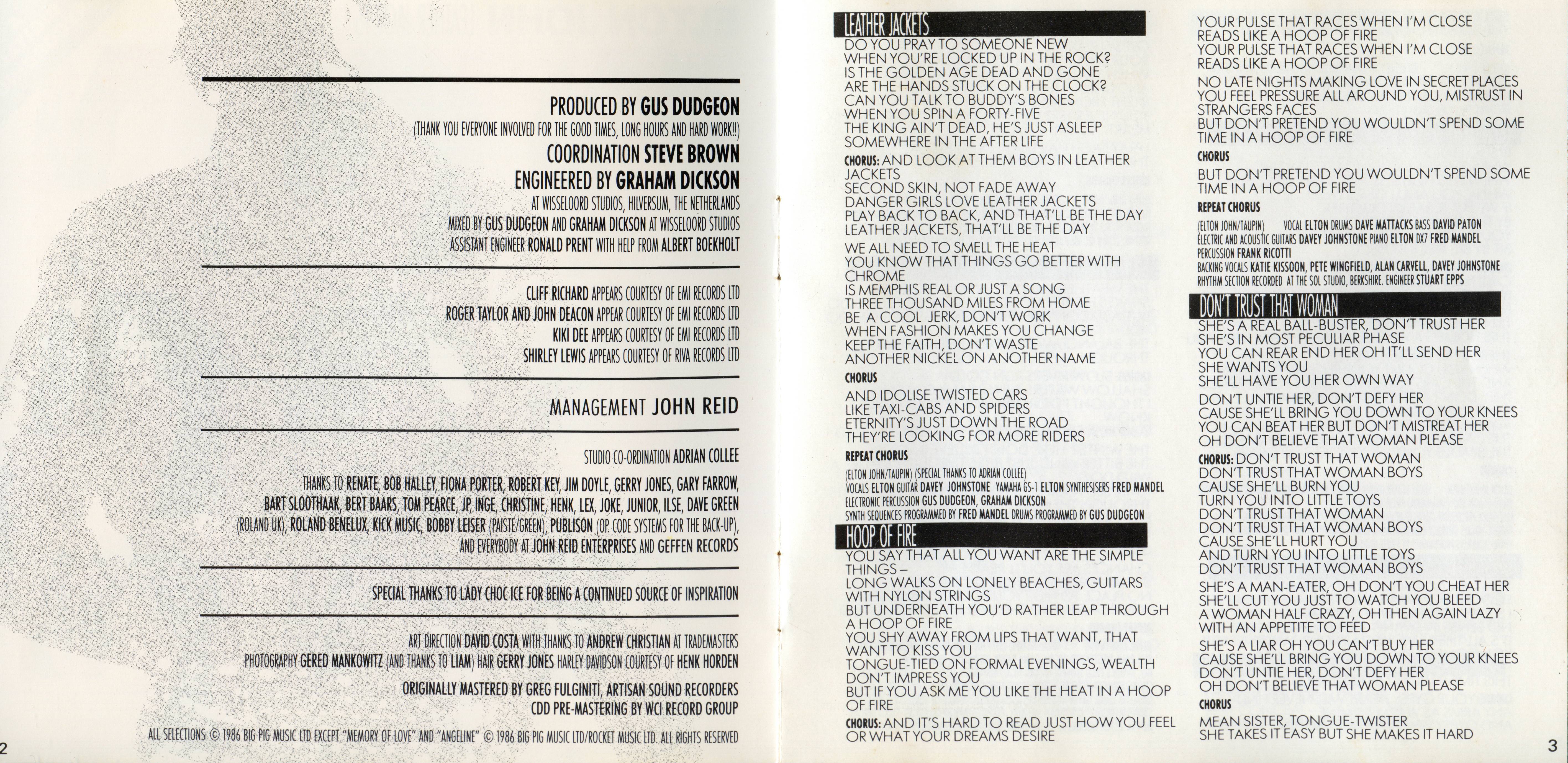 Elton John Leather Jackets : Booklet02 JPN